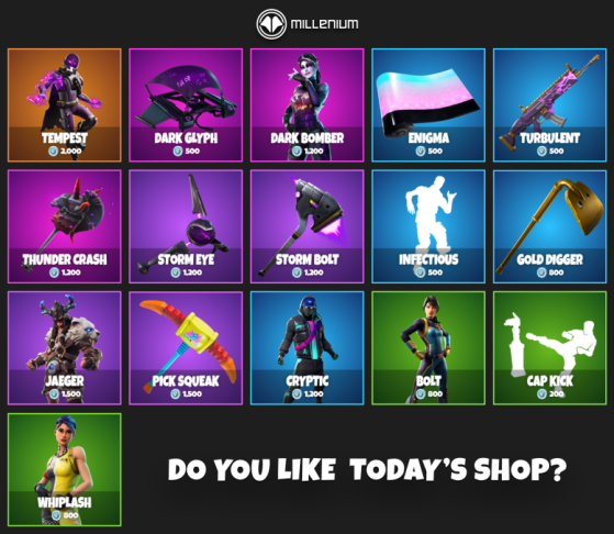 What Is In The Fortnite Item Shop Today Tempest Is Back For His Revenge On January 23 Millenium